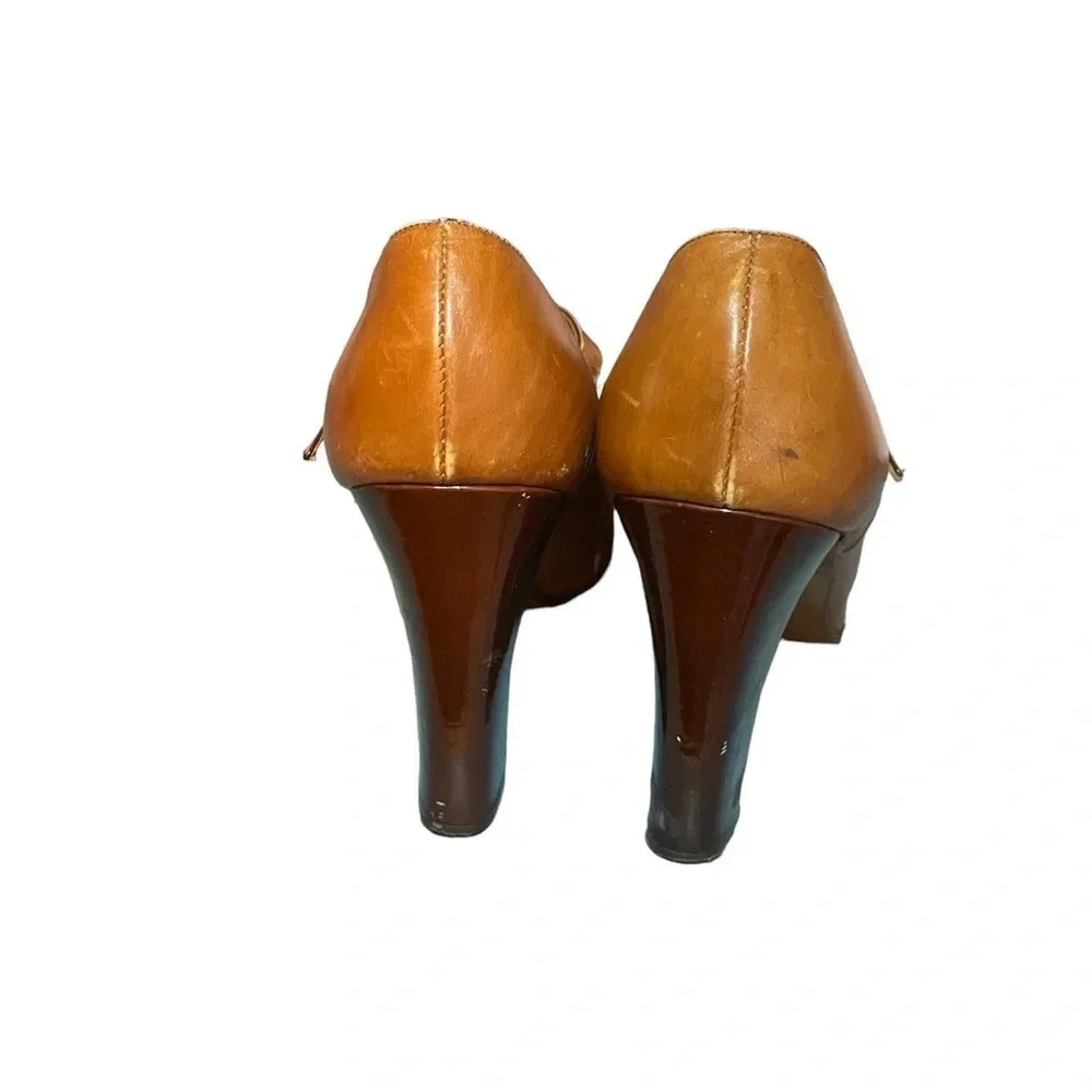 YSL VINTAGE LEATHER MARY JANE HEELS